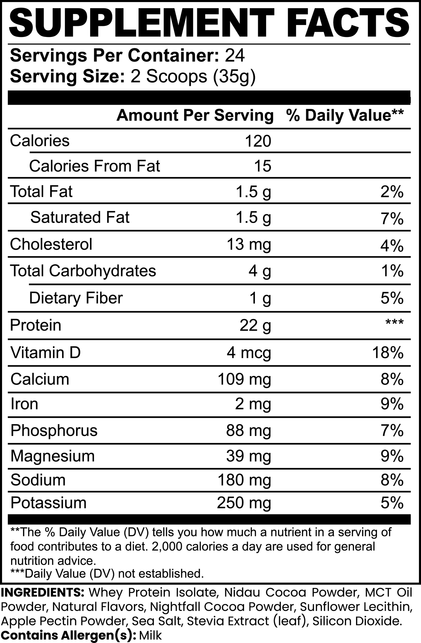 BWN 100% Whey Protein Isolate (Chocolate)